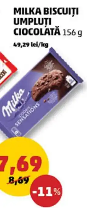 Penny MILKA BISCUIȚI UMPLUȚI CIOCOLATĂ Ofertă