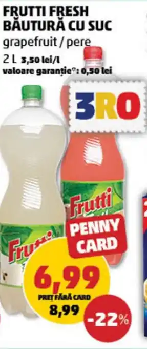 Penny FRUTTI FRESH BĂUTURĂ CU SUC 2L Ofertă