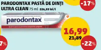 Penny PARODONTAX PASTĂ DE DINȚI ULTRA CLEAN Ofertă