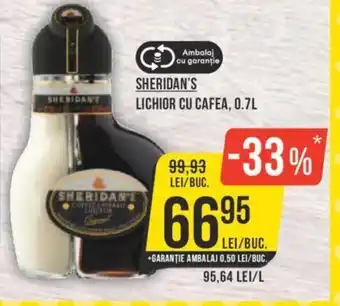 Mega Image SHERIDAN'S LICHIOR CU CAFEA, 0.7L Ofertă