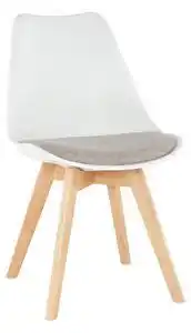 Scaun Culoare Alb / Gri-Bej, DAMARA