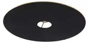Abajur plat velur negru cu aur 45 cm