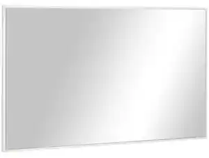 Oglinda de baie dreptunghiulara din placi aglomerate si sticla cu design de perete, 104x60cm alb, argintiu kleankin | Aosom R