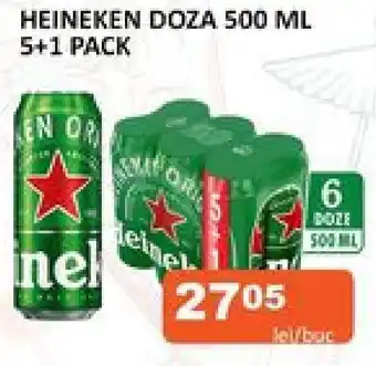 Unicarm HEINEKEN DOZA 500 ML 5+1 PACK Ofertă