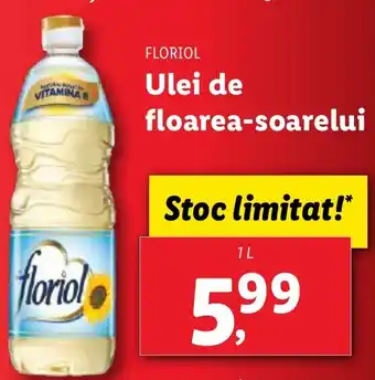 Lidl FLORIOL Ulei de floarea-soarelui 1L Ofertă