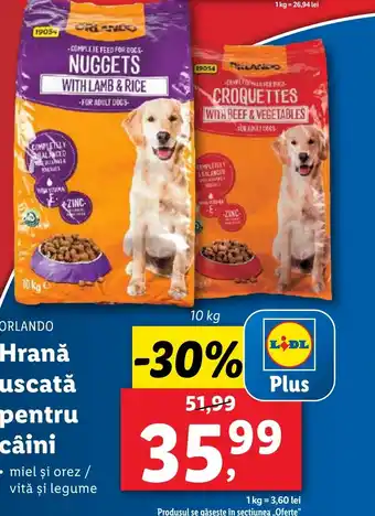 Lidl ORLANDO Hrană uscată pentru câini Ofertă