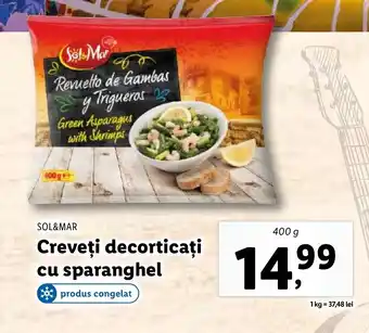 Lidl SOL&MAR Creveţi decorticaţi cu sparanghel Ofertă