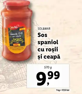 Lidl SOL&MAR Sos spaniol cu roşii şi ceapă Ofertă