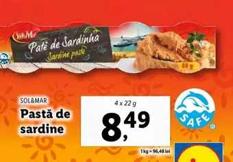 Lidl SOL&MAR Pastă de sardine Ofertă