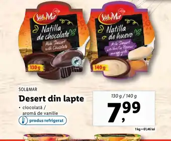 Lidl SOL&MAR Desert din lapte Ofertă