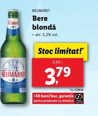 Lidl NEUMARKT Bere blondǎ Ofertă