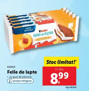 Lidl KINDER Felie de lapte Ofertă