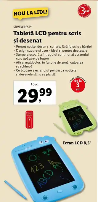 Lidl Tabletǎ LCD pentru scris şi desenat Ofertă