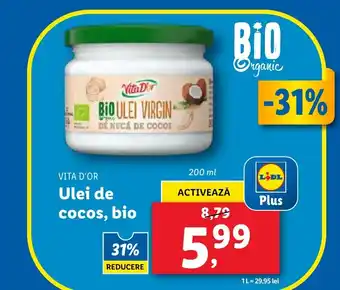 Lidl VITA D'OR Ulei de cocos, bio Ofertă