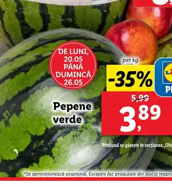 Lidl Pepene verde Ofertă