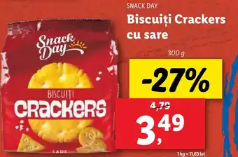 Lidl SNACK DAY Biscuiți Crackers cu sare Ofertă