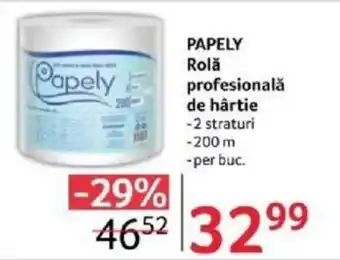 Selgros PAPELY Rolă profesională de hârtie Ofertă