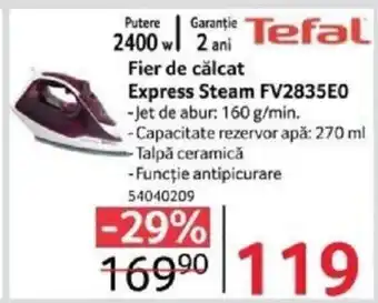 Selgros Fier de călcat Express Steam FV2835E0 Ofertă