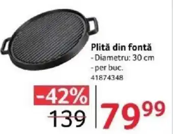 Selgros Plită din fontǎ Ofertă