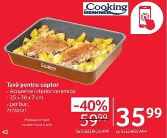 Selgros Tavǎ pentru cuptor Ofertă