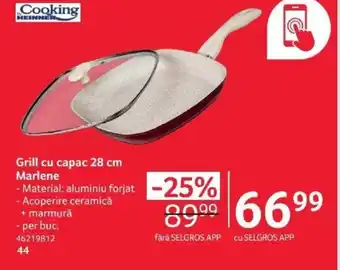 Selgros Grill cu capac 28 cm Marlene Ofertă