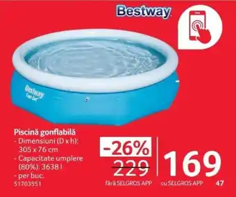Selgros Piscinǎ gonflabilă Ofertă
