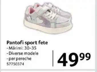 Selgros Pantofi sport fete Ofertă