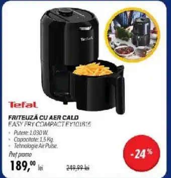 Flanco Tefal FRITEUZĂ CU AER CALD EASY FRY COMPACT EY101815 Ofertă