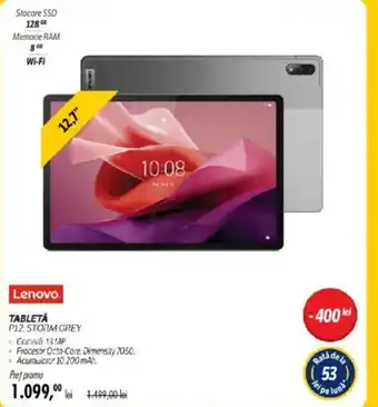 Flanco Lenovo TABLETĂ P12. STORM GREY Ofertă