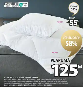 JYSK LIVING MEDICAL PLAPUMĂ TERMICĂ ŞI PERNĂ Ofertă