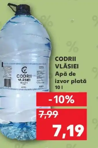 Kaufland CODRII VLASIEI Apă de izvor plată 10L Ofertă