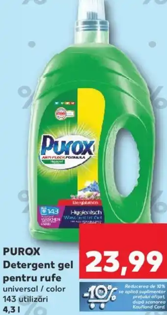 Kaufland PUROX Detergent gel pentru rufe Ofertă