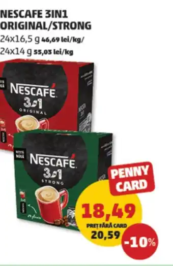 Penny NESCAFE 3IN1 ORIGINAL/STRONG Ofertă