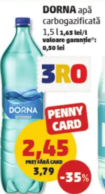 Penny DORNA apǎ carbogazificată 1,5L Ofertă