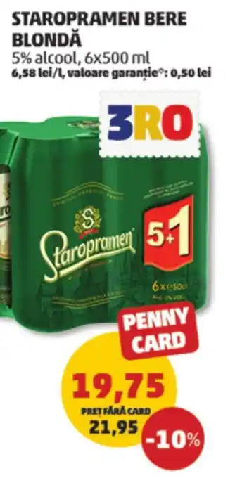 Penny STAROPRAMEN BERE BLONDĂ Ofertă