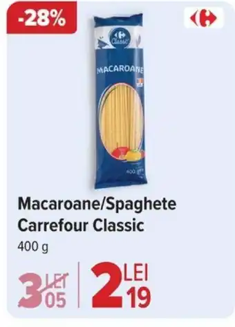 Macaroane/Spaghete Carrefour Classic