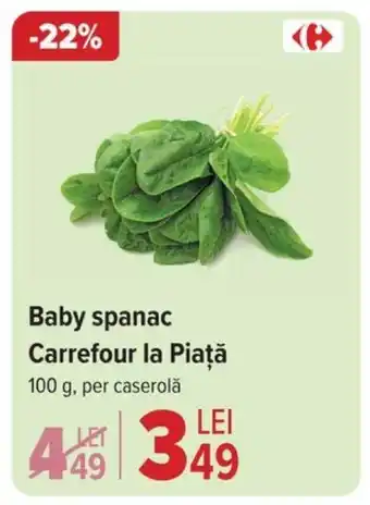 Carrefour Baby spanac Carrefour la Piaţă Ofertă