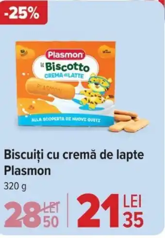 Carrefour Biscuiți cu cremă de lapte Plasmon Ofertă