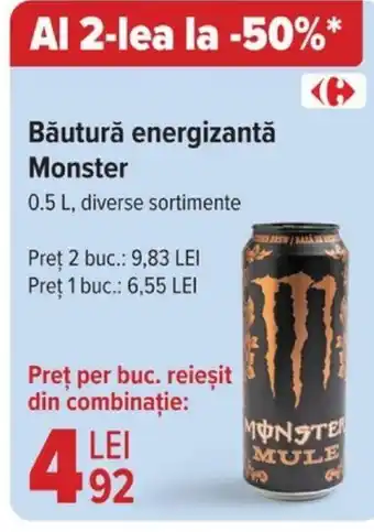 Carrefour Băutură energizantă Monster 0.5L Ofertă