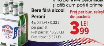 Carrefour Bere fără alcool Peroni Ofertă