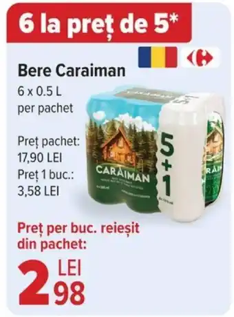 Carrefour Bere Caraiman Ofertă