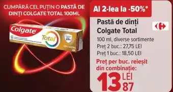 Carrefour Pastă de dinți Colgate Total Ofertă