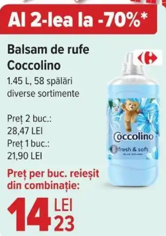 Carrefour Balsam de rufe Coccolino Ofertă