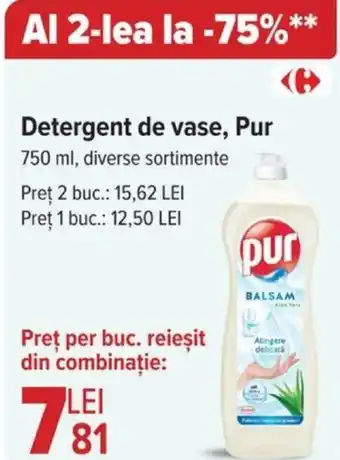 Carrefour Detergent de vase, Pur Ofertă