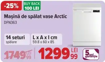 Carrefour Maşină de spălat vase Arctic DFN363 Ofertă