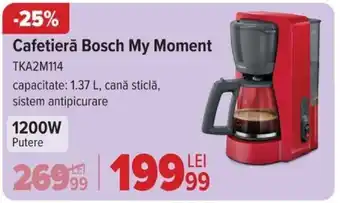 Carrefour Cafetieră Bosch My Moment TKA2M114 Ofertă