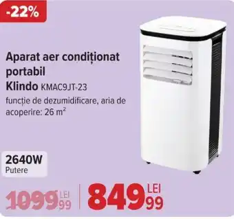 Carrefour Aparat aer condiționat portabil Klindo KMAC9JT-23 Ofertă