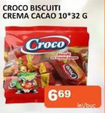 Unicarm CROCO BISCUITI CREMA CACAO 10*32 G Ofertă
