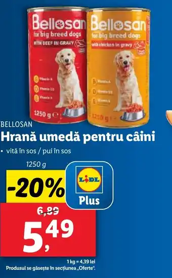 BELLOSAN Hrană umedă pentru câini