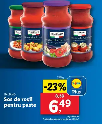 Lidl ITALIAMO Sos de roşii pentru paste Ofertă